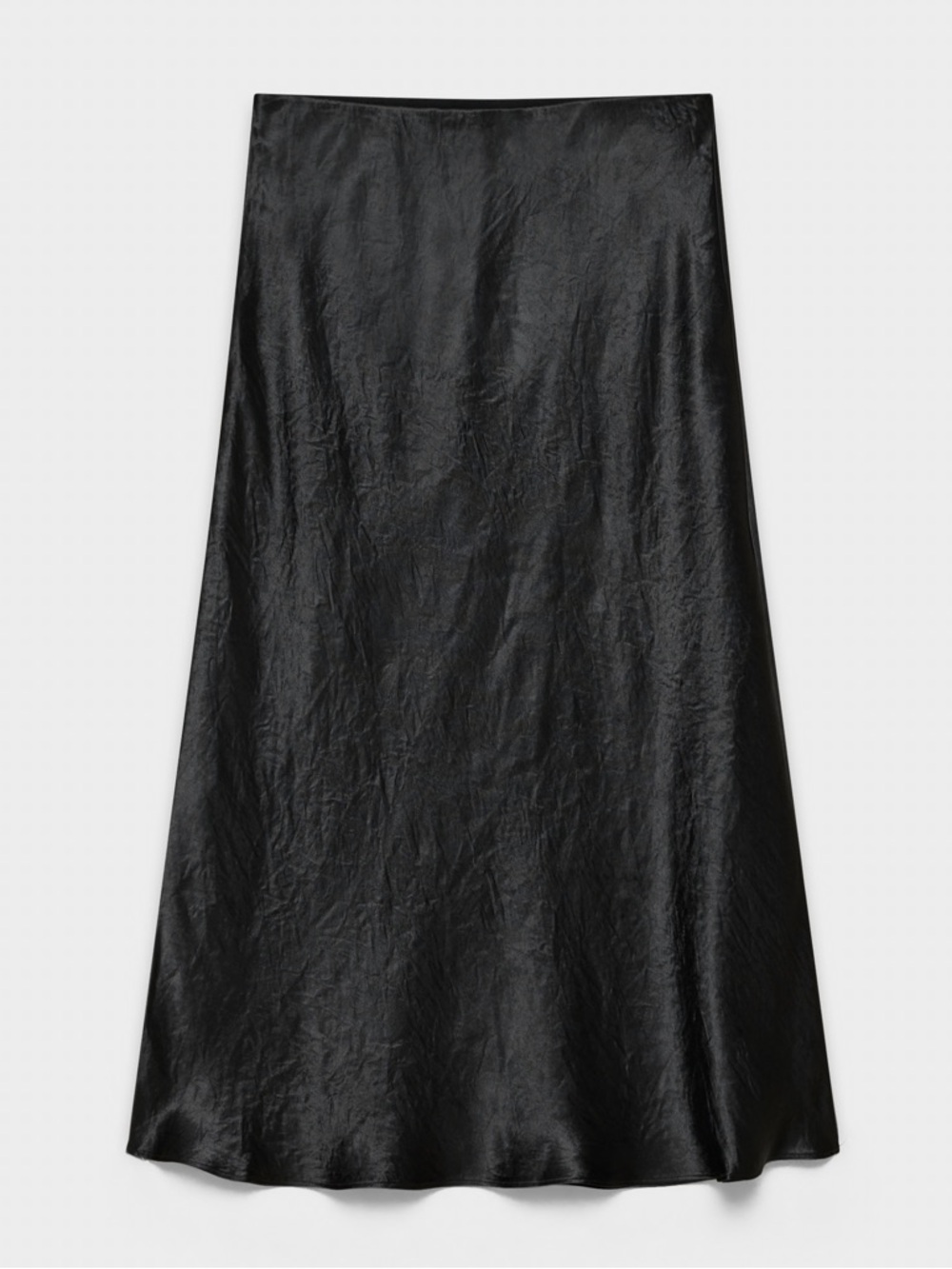 Black Slip Satin Midi Skirt | Aritzia Babaton